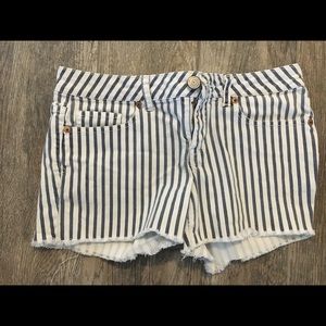 Aeropostale pin stripe jean shorts